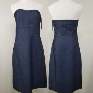 Nwt Merona Strapless Denim Jean Dress Size 8 Womens Casual Chic Classic American